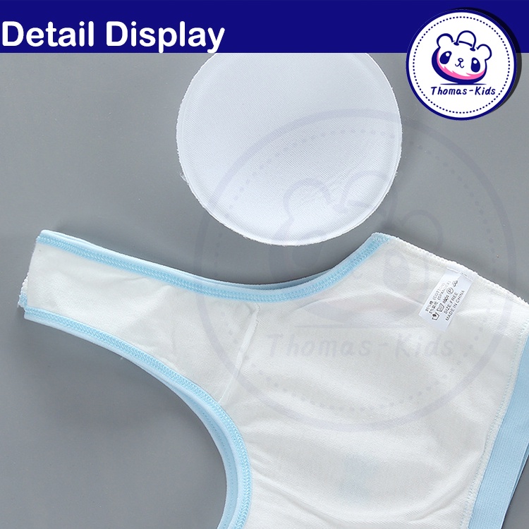 [THOMAS Kids] Áo Lót Thể Thao Cotton Họa Tiết Mèo Hoạt Hình Nhiều Màu Sắc Cho Bé Gái 8-16 Tuổi