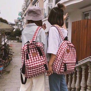 ORDER Balo kẻ caro basic - 3 màu