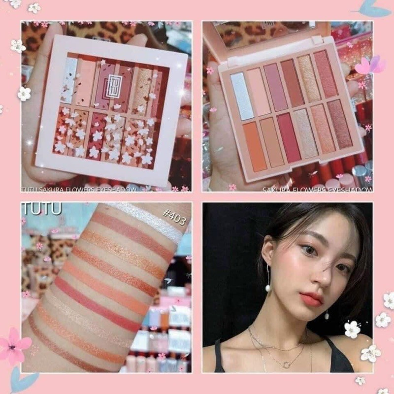 Phấn Mắt 12 Ô TuTu Sakura Flowers Eyeshadow | BigBuy360 - bigbuy360.vn