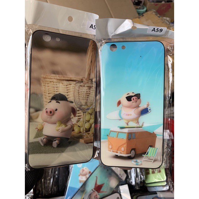 Ốp Oppo F1S dẻo kính bóng in hình kute