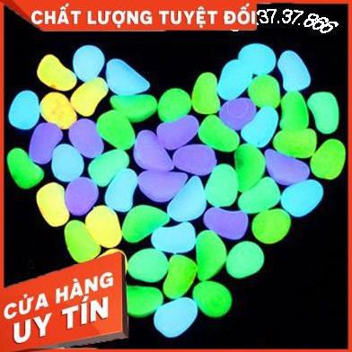 Set 50 đá dạ quang nhiều màu phát sáng trong đêm cho bể cá. Đá dạ quang 10/20/30/40/50 viên