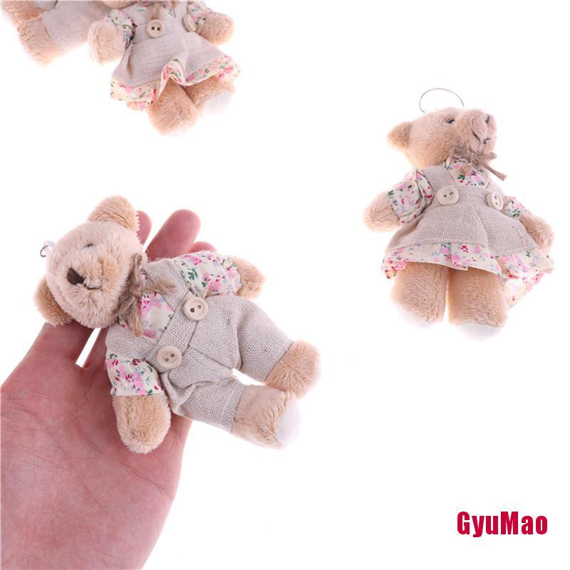 1 Cặp Móc Khóa Hình Gấu Thỏ Bông Hoa Dễ Thương 2017 11cm