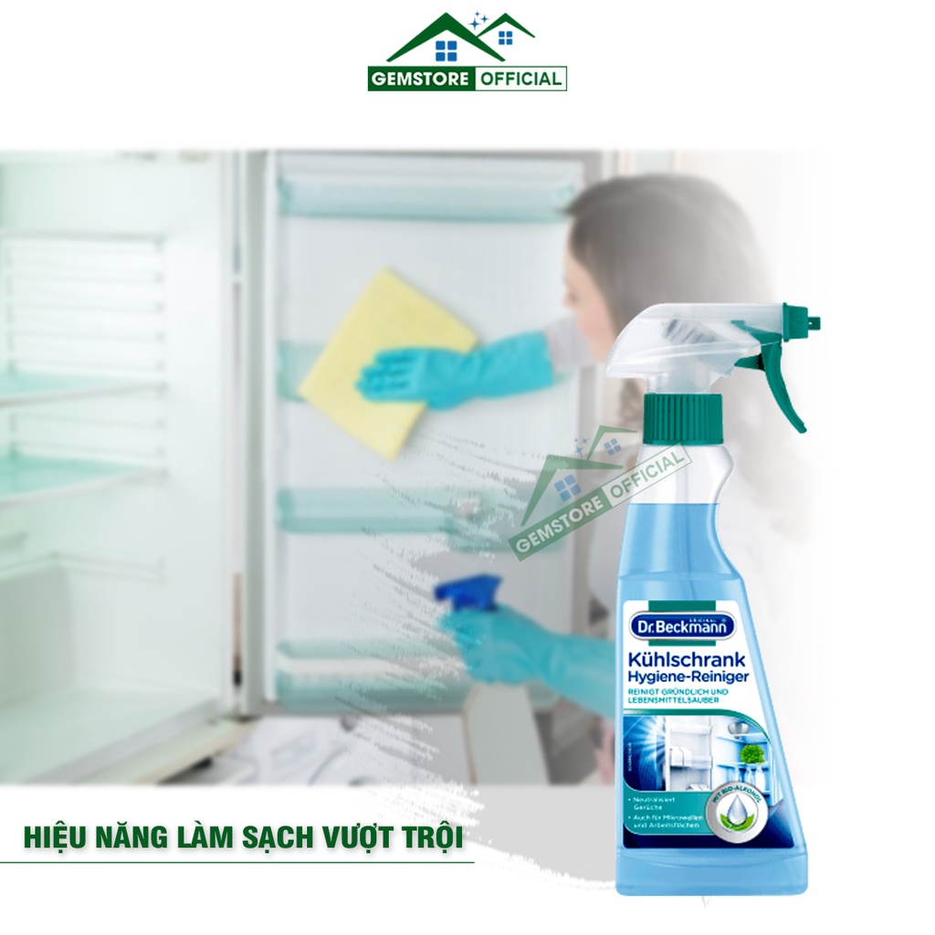 Dung dịch vệ sinh tủ lạnh DR BECKMANN chai xịt 250ml - nhập Đức