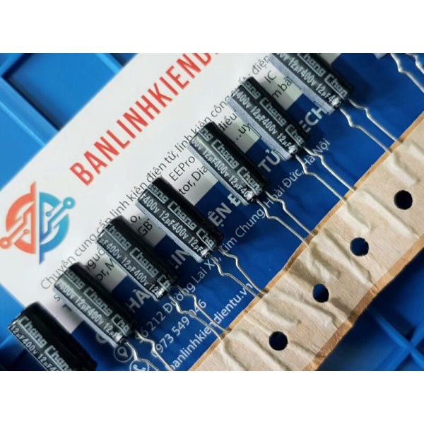 Tụ hóa Chang 12uF 400V kích thước 7x17mm