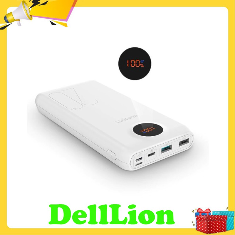 Sạc Dự Phòng Romoss SW20 Pro 20000mAh Hỗ Trợ Sạc Nhanh QC3.0 và Sạc Nhanh 2 Chiều TypeC  - Pin Dự Phòng