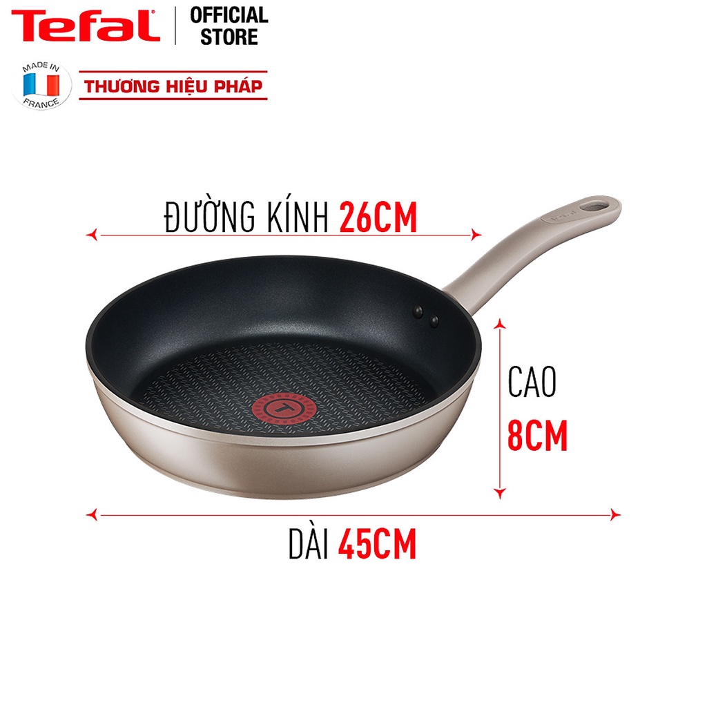 Chảo chiên chống dính đáy từ Tefal Sensations H9100 24/26/28cm - Hàng chính hãng