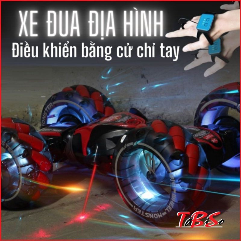 Xe OTO Đua Địa Hình 4WD TABISO - 2 chế độ điều khiển cử chỉ và tay cầm điều khiển từ xa