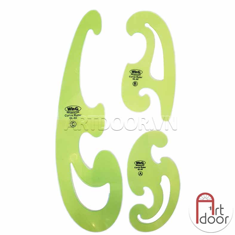 [ARTDOOR] Thước vẽ kỹ thuật WINQ hình đường Cong (QL04)