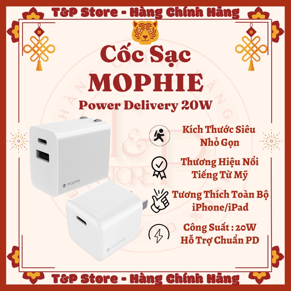 Cốc sạc Mophie 20W - Thương hiệu Mỹ - Mới 100%