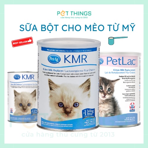 Sữa bột KMR 42% đạm cho mèo mẹ & mèo sơ sinh, sữa PetLac