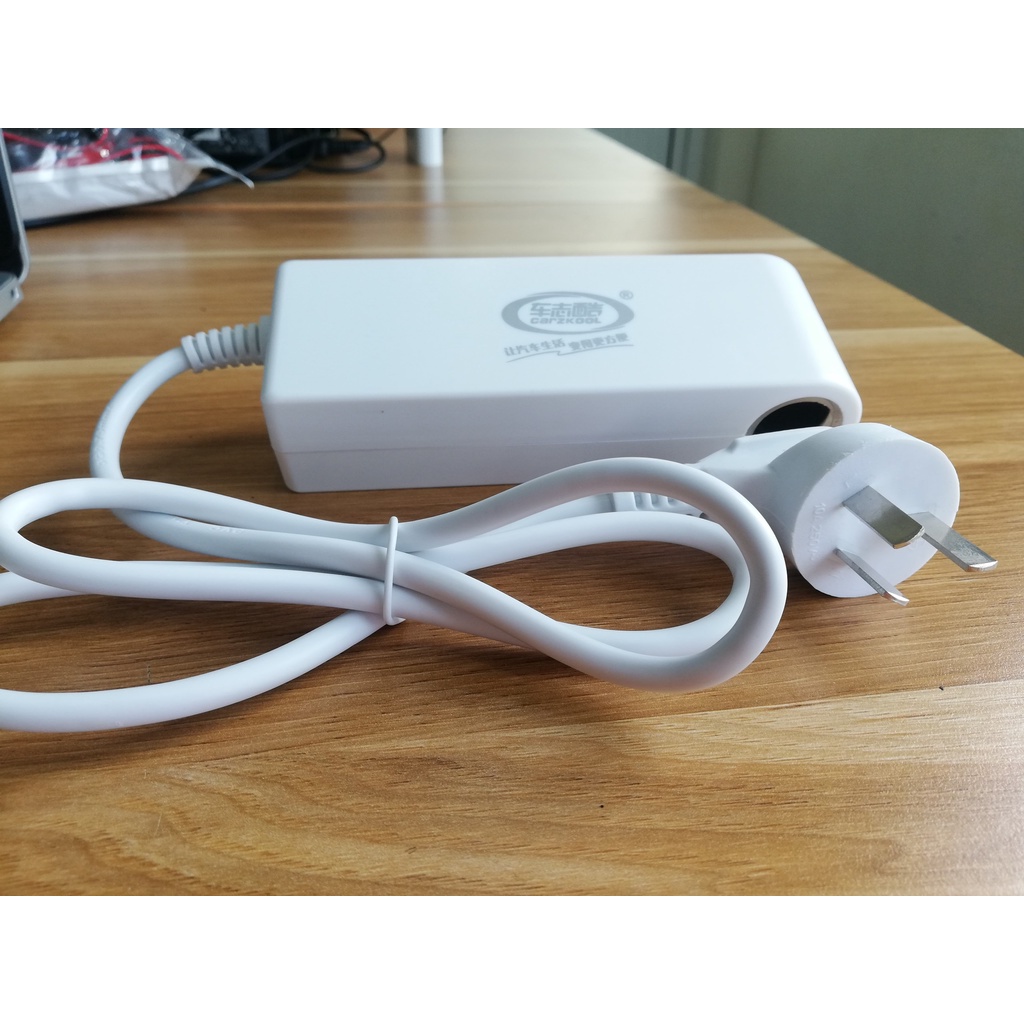 Bộ Chuyển Đổi Nguồn Từ 220V Sang 12V– Cục Đổi Nguồn 12V Bơm Xe Ô Tô, Máy Hút Bụi Có Đèn Led Báo Hiệu