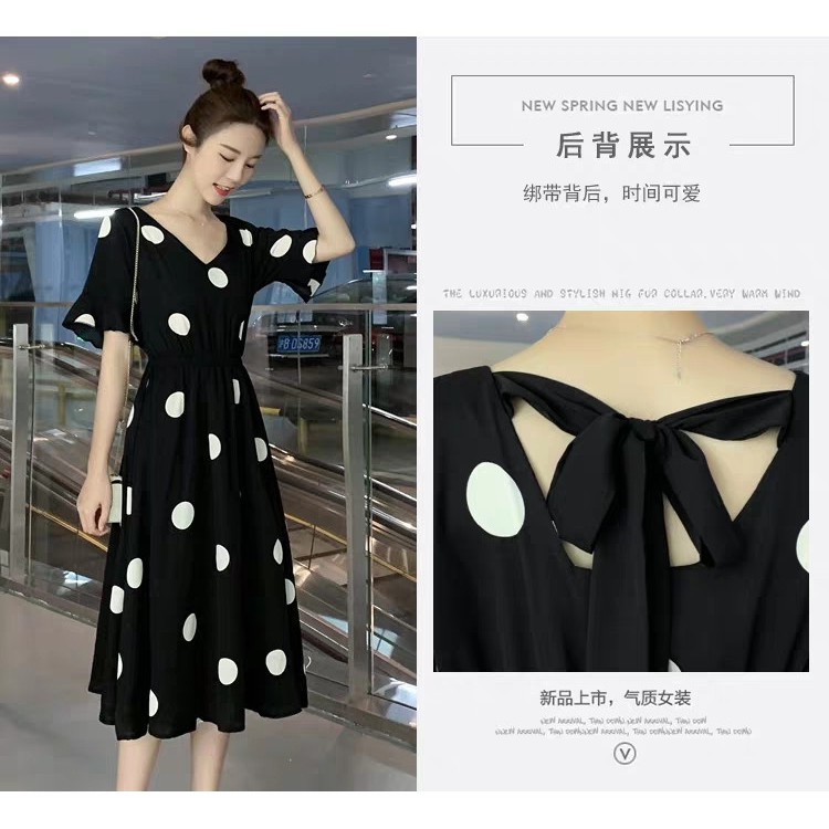Đầm Bi Nơ Lưng ( Chất voan lụa cao cấp )