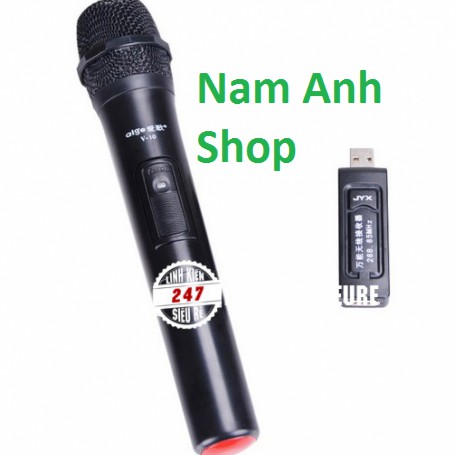Micro không dây V10 dành cho loa kéo .Tặng pin.