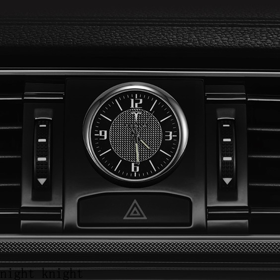 Đồng Hồ Điện Tử Mini Cho Xe Hơi Tesla Modelx Model3