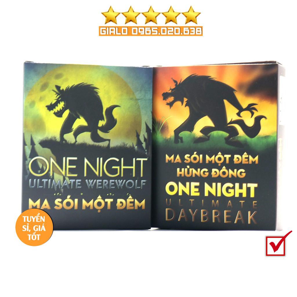 Combo Bài Ma Sói One Night+Day Break-Phiên bản Việt Hóa-Board Game Cao Cấp-Trò chơi trí tuệ-Tăng khả năng suy luận ở trẻ