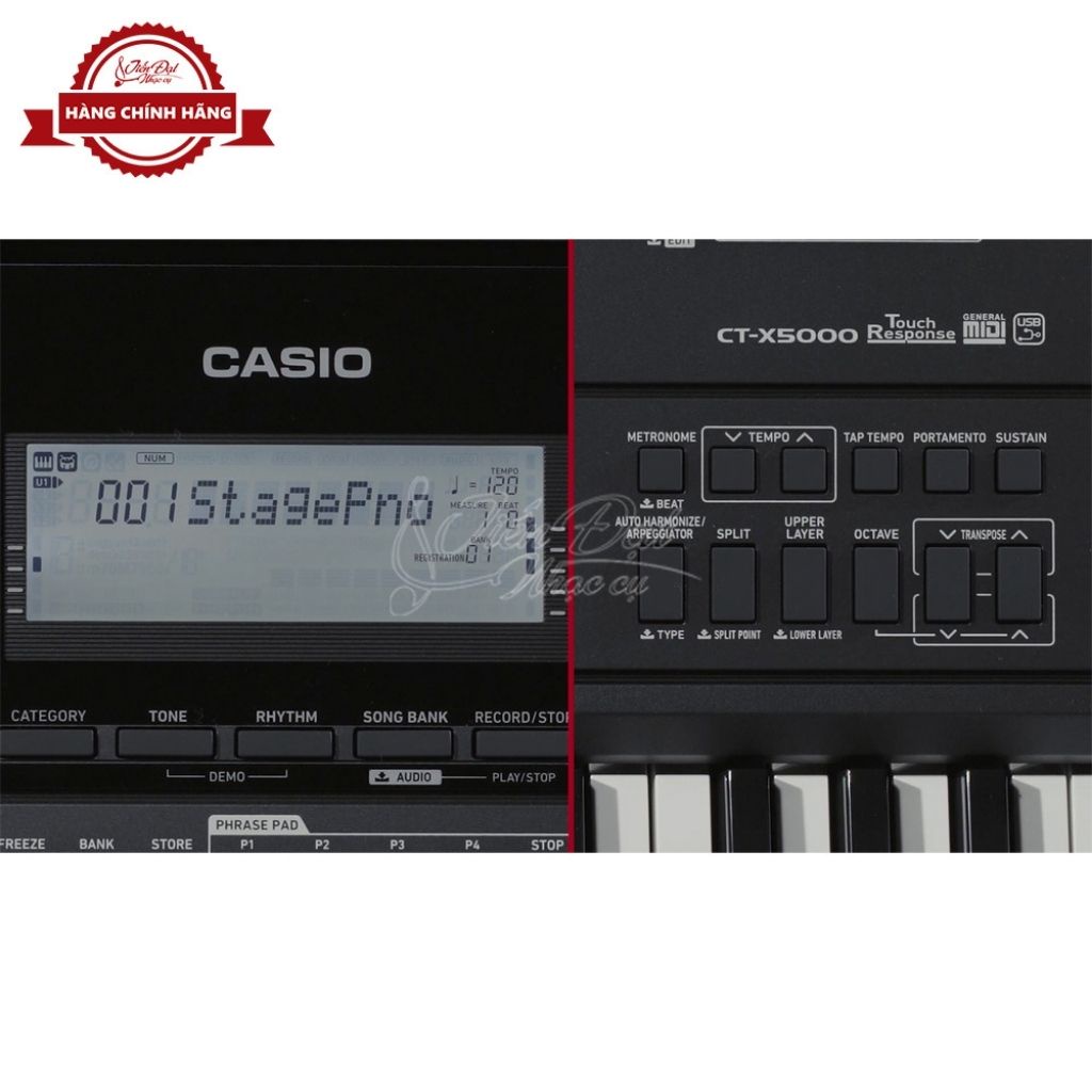 Đàn Organ Casio CT-X5000 Chip Âm Thanh Aix, 61 Phím Kích Thước Chuẩn Bảo Hành 24 Tháng