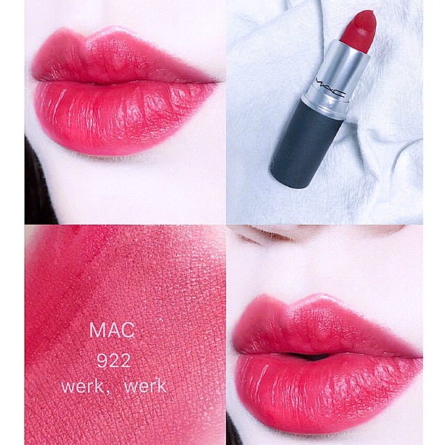Son Mac Werk Werk Werk 922 Powder Kiss Lipstick ( Đỏ Lạnh )