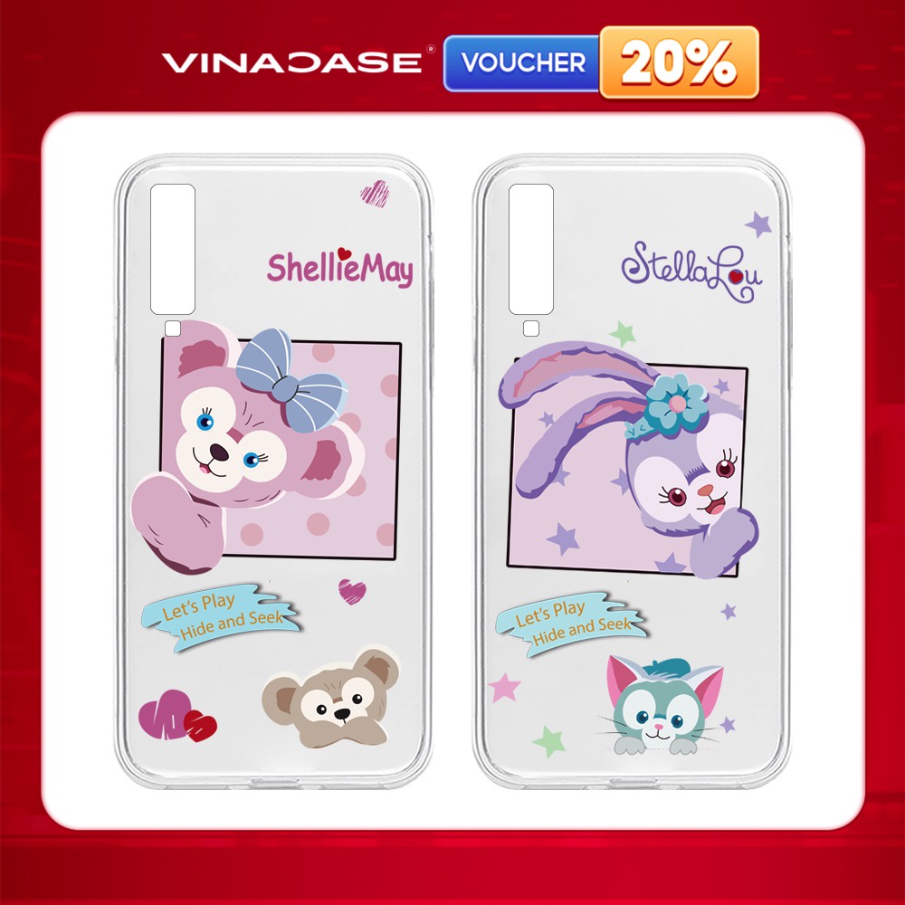 Ốp lưng Vina Case Samsung S7 Edge/S8+/Note 8/....dẻo trong in hình Gấu Duffy