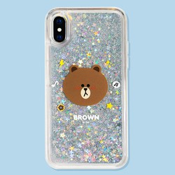 Ốp lưng nước chảy gấu brown thỏ cony OI3 điện thoại kim tuyến nhũ
