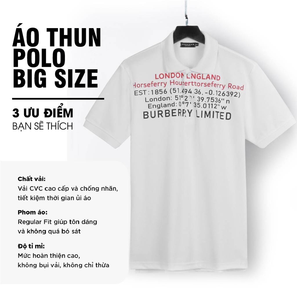 Áo polo nam cổ bẻ  thời trang cotton xuất xịn ,Áo thun nam big size 50 ~ 95kg, chất liệu Polyamide mềm mịn, thoáng mát