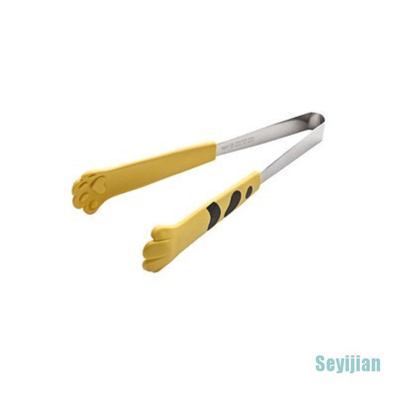 Kẹp Gắp Thức Ăn Bằng Thép Không Gỉ Hình Chân Mèo Dễ Thương