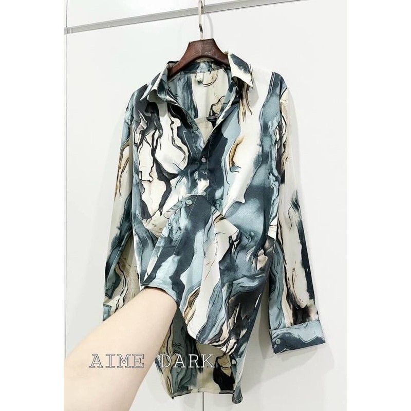 Áo sơ mi nữ dáng suông, Áo nữ Thiết Kế chất lụa hàn mềm mịn Xưởng May Trinh Kiều | BigBuy360 - bigbuy360.vn