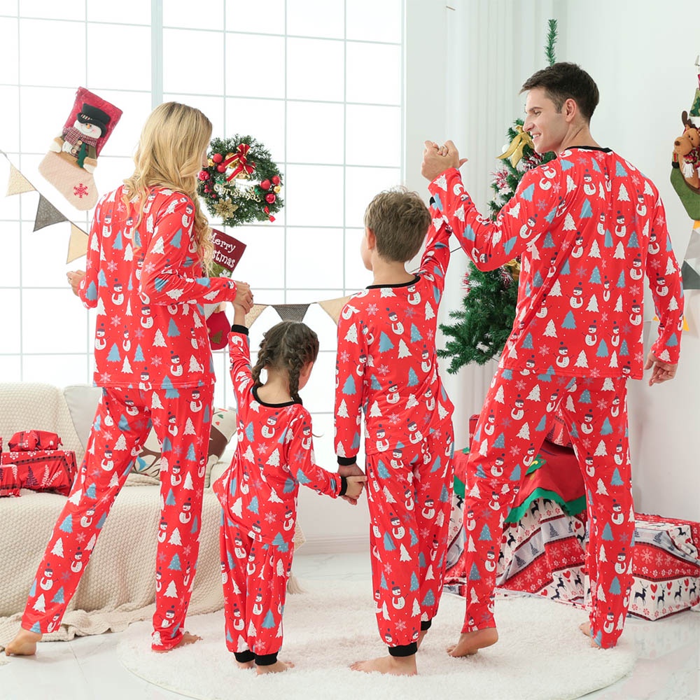 BEAR LEADER Bộ Đồ Ngủ Liền Thân Họa Tiết Hoạt Hình Chú Gấu Dễ Thương Thời Trang Xuân Thu Cho Gia Đình