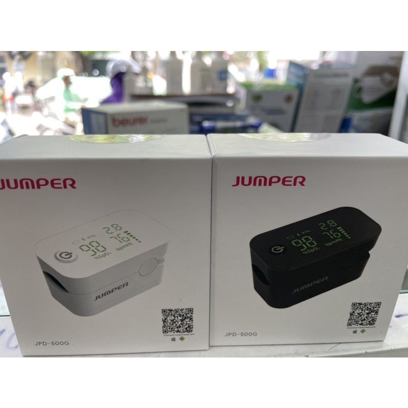 Máy đo nồng độ oxy máu và nhịp tim, chỉ số PI Jumper JPD-500G Kết nối App - Spo2