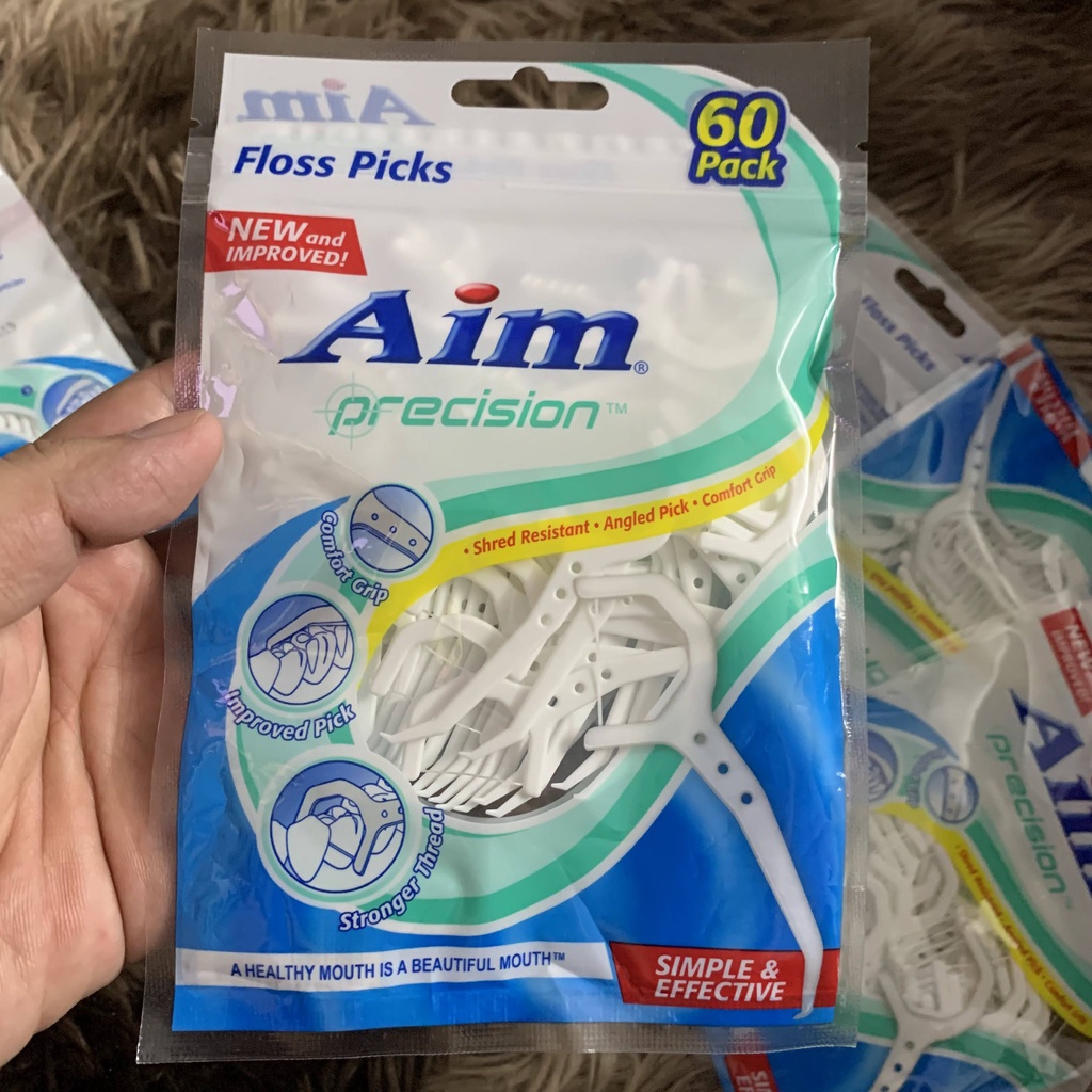 Tăm chỉ nha khoa Floss Picks, 1 gói 60 cái, hàng nhập khẩu Mỹ