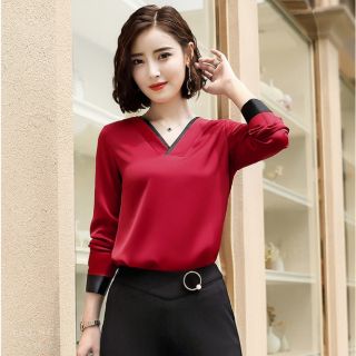 Áo sơ mi công sở nữ cổ V