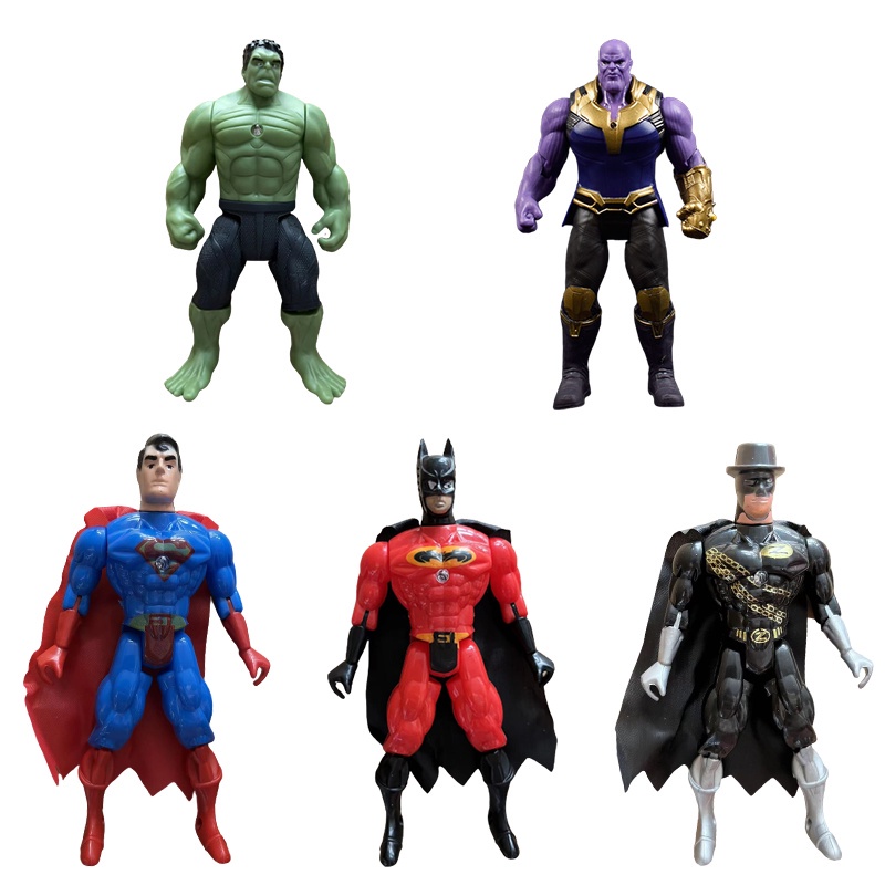 Ready Stock !!! 5pcs/set Avengers Hero Hulk Captain America Thanos Figures Super Toys Kids Gifts