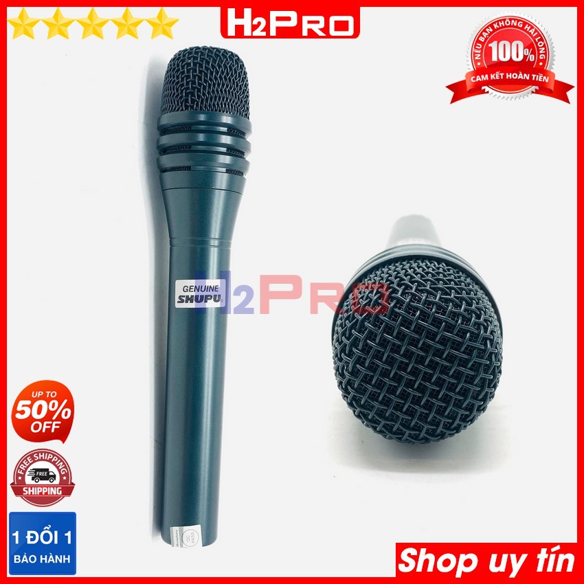 Micro hát karaoke có dây SHUPU SM8000 H2Pro chính hãng, micro karaoke cao cấp chống hú-hát nhẹ-tiếng sáng-dây dài 6m