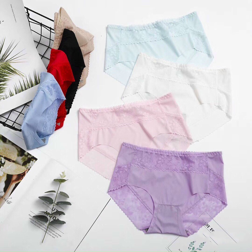 Quần lót su mềm , quần chip nữ pha ren QL65 mông 90cm đến 95cm không gian eva KGE | BigBuy360 - bigbuy360.vn