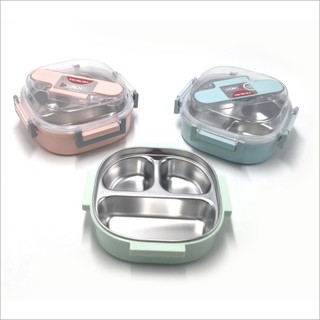 Hộp cơm inox vuông chia 3 ngăn ❤️FREESHIP❤️hàng cao cấp