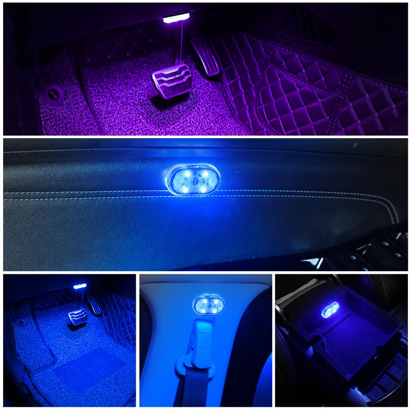 1 Đèn LED Mini Cảm Ứng Gắn Trần Xe Hơi Sạc USB