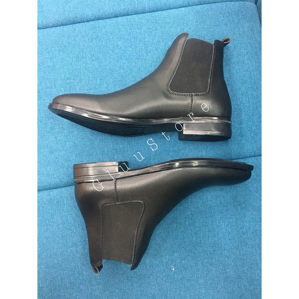 Giày nam Chelsea Boots tăng chiều cao da PU form mới 2020