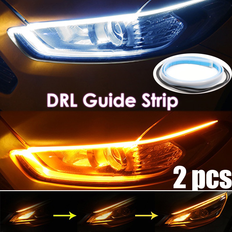 Đèn LED tích hợp demi và xi nhan chạy đuôi có thể uốn cong dùng cho audi DRL 30cm 45cm 60cm