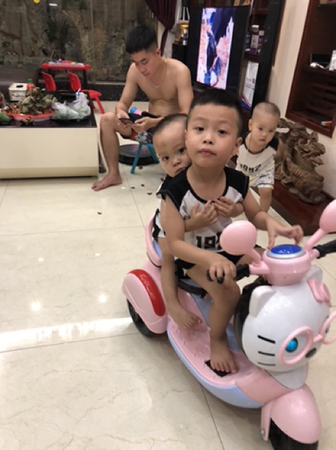 💯 XE MÁY ĐIỆN KITTY CHO BÉ GÁI CÓ VIDEO