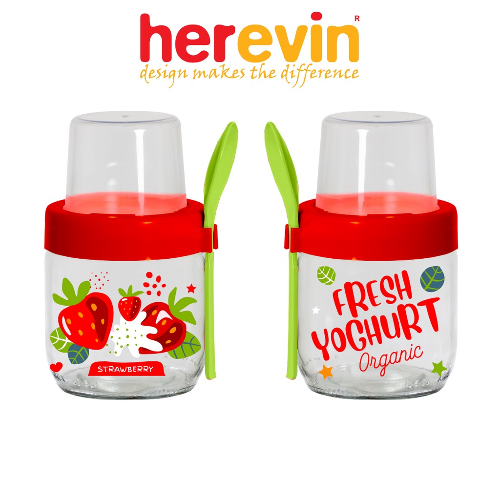 Bộ 3 Hũ Yogurt Thuỷ Tinh Herevin 425ml - HEHU131615-802