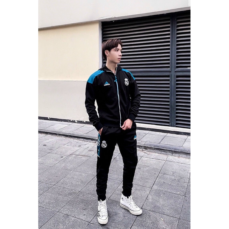 Bộ đồ thể thao Real madrid 2022, áo khoác nỉ real cao cấp
