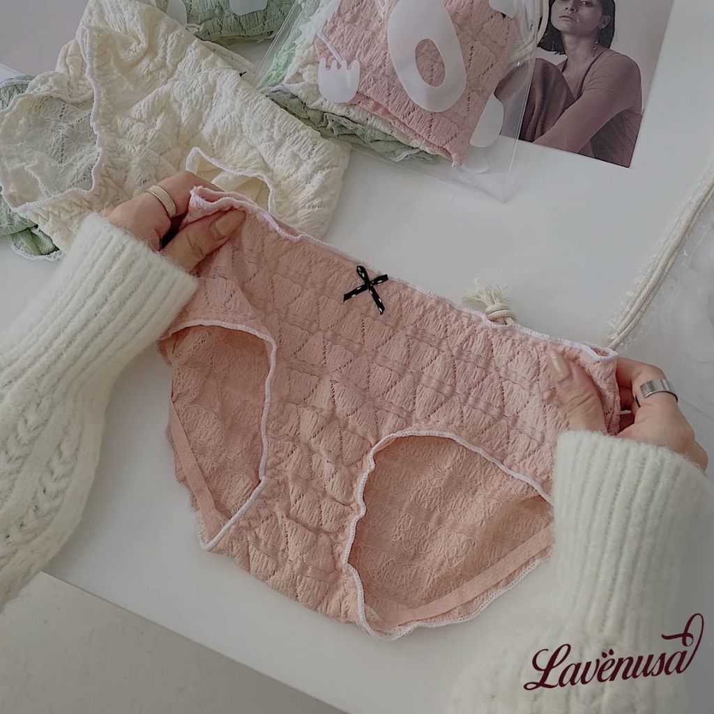 Quần lót nữ cotton cao cấp thoáng khí set 3 chiếc freesize LAVENUSA QL42