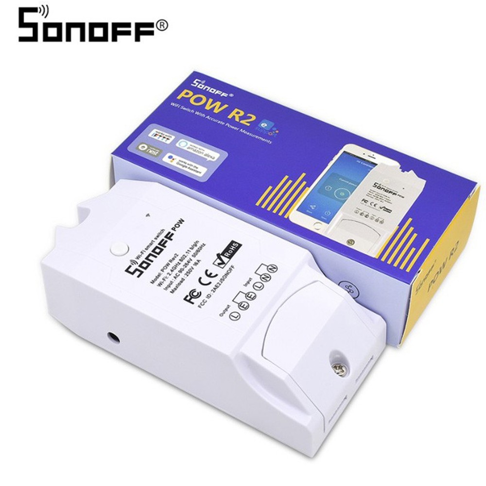 Công tắc WiFi Sonoff POW R2 điều khiển từ xa tích hợp công tơ kiểm soát công suất bảo vệ quá tải