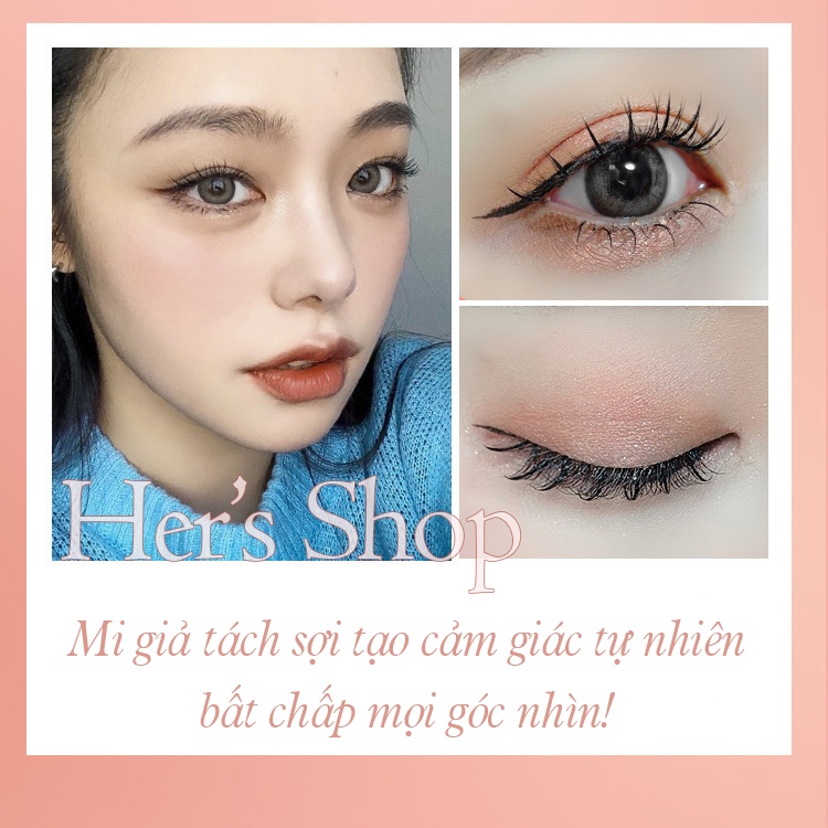 Mi Giả Chùm Tự Nối Trên Và Dưới Tặng Keo Dán Mi Siêu Đẹp - Lông Mi Sợi Tự Nhiên Dễ Nối Tại Nhà EYELASH