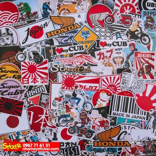 Set 100 Sticker hình dán - Super Cub