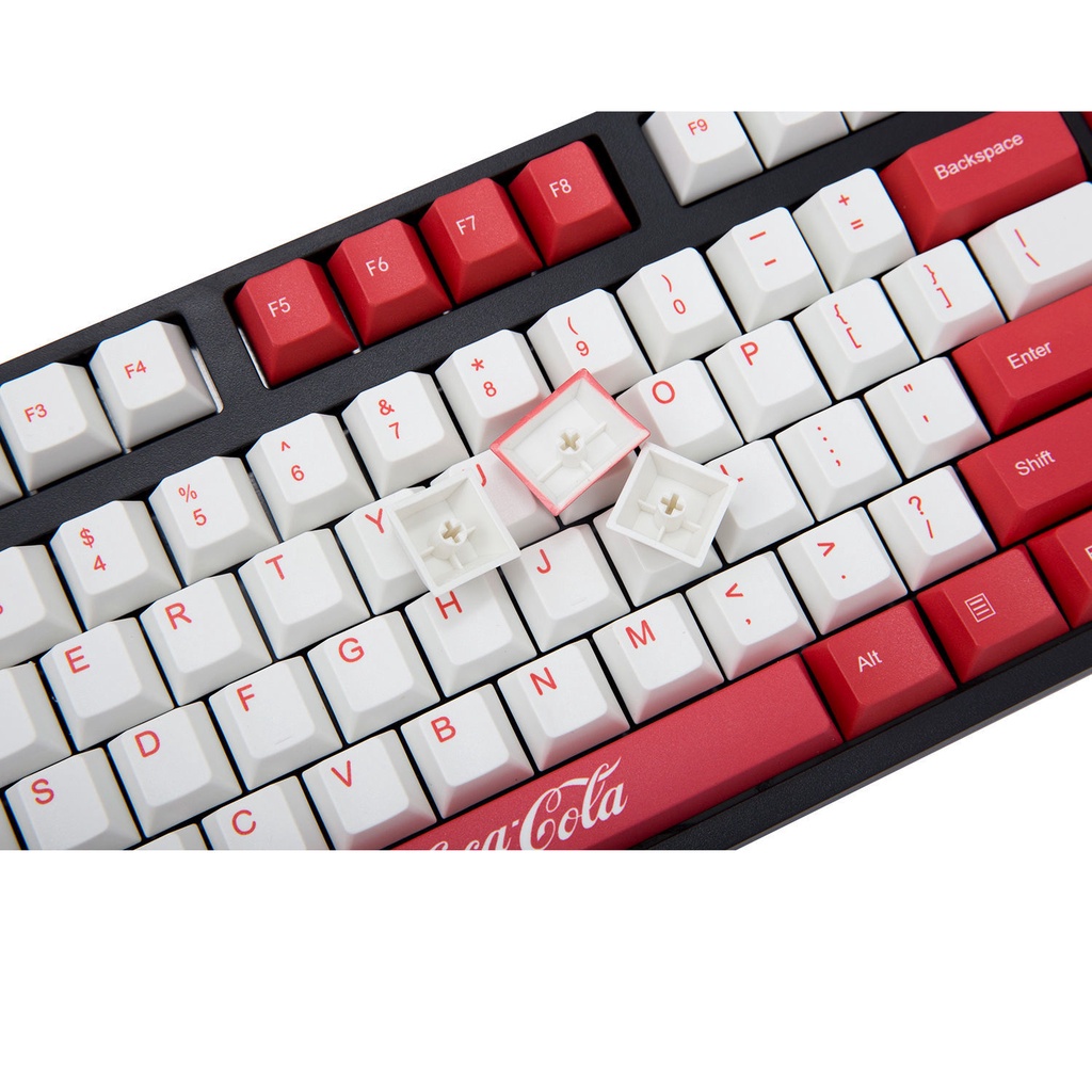 ✴Capturer Coca-Cola keycap màu đỏ và trắng ban đầu PBT thăng hoa anh đào Bàn phím cơ MX8.0 IKBC