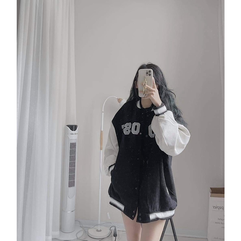 Áo Bomber Nhung Tăm/ Áo Khoác Bomber CHOOSE Form Rộng Unisex Nam Nữ- Sỉ Lẻ Toàn Quốc