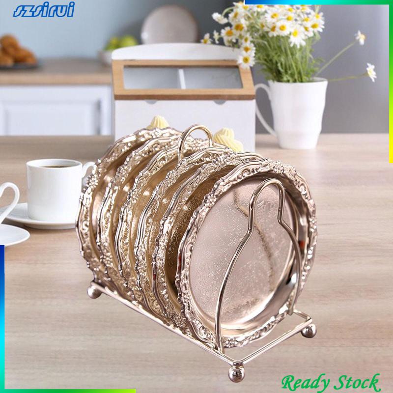 Set 6 Đế Lót Ly Bằng Kim Loại Tiện Dụng Cho Gia Đình