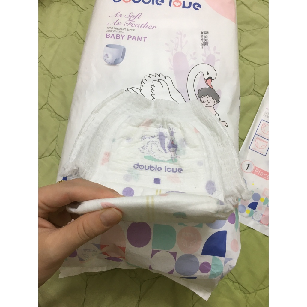 Tã Dán Double Love  Đủ Size S68 - M60 - L56 - XL52 bỉm siêu mỏng Siêu thấm hút An toàn cho bé