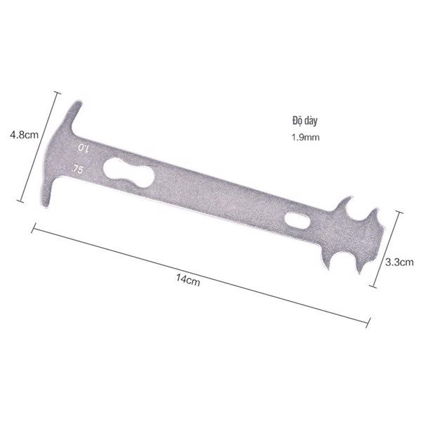 Dụng Cụ Thước Đo Kiểm Tra Độ Mòn Sên Xích Xe Đạp Chất Liệu Hợp Kim Nhôm