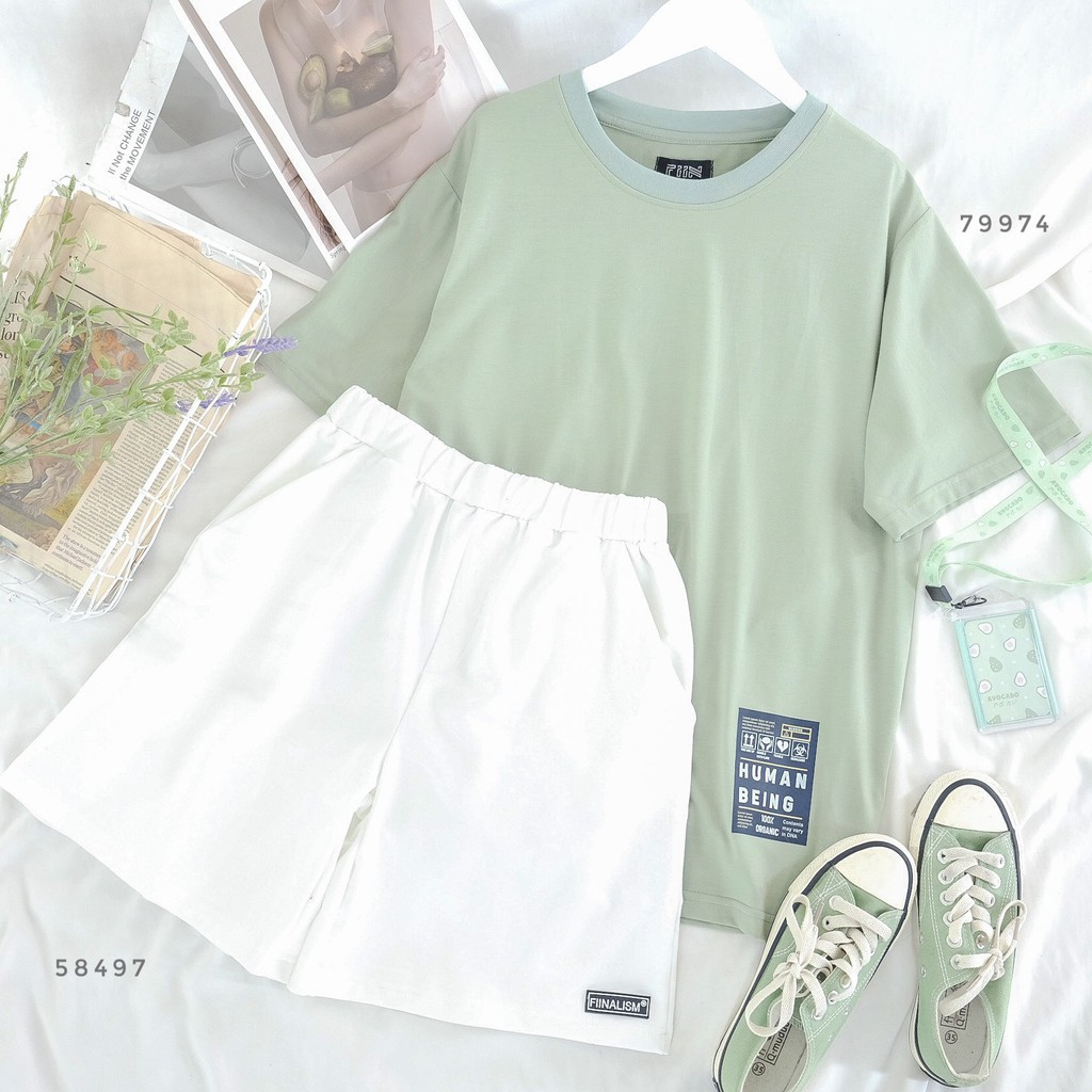 [Mã WASKT304 giảm 15% tối đa 30K đơn 99K] Áo thun tay lỡ HUMAN BEING form rộng unisex basic - Made by Fiin | BigBuy360 - bigbuy360.vn